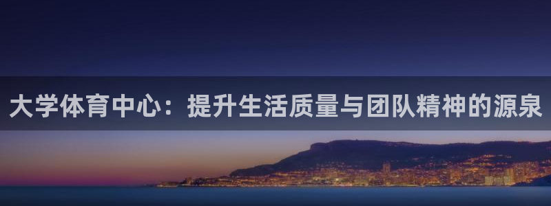 意昂体育4软件：大学体育中心：提升生活质量与团队精神的源泉